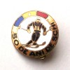 ROMANIA INSIGNA SPORT 50 DE ANI DE SCHI - dimensiune 18 mm **, Romania de la 1950