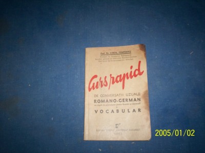 CURS RAPID DE CONVERSATII UZUALE ROMANO-GERMAN VIRGIL TEMPEANU foto