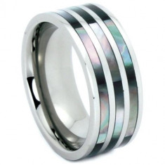 Inel Verigheta Titanium Tungsten,Unisex marime ROMANIA 64,6, diametru 20,6 mm foto