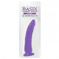 Dildo Basix - Slim 7 inch Dong - Purple foto