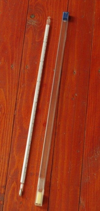 Termometru de precizie cu mercur de la - 14 la + 52 grade Celsius foto mare Termometru de precizie cu mercur de la - 14 la + 52 grade Celsius foto mare