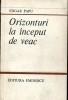 Edgar Papu - Orizonturi la &icirc;nceput de veac