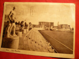 Carte Postala-Stadion Foro Musollini ,stamp. Loteria Automobilistica Tripoli, Circulata, Europa