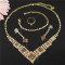 Set de bijuterii Swarovski Princess, placat cu Aur 18k - inel, cercei, bratara, colier GPS31