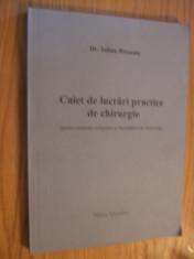 CAIET DE LUCRARI PRACTICE DE CHIRURGIE -- Iulian Brezean -- 2005, 232 p. foto