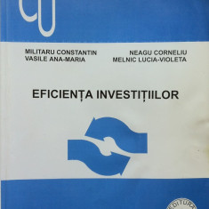 EFICIENTA INVESTITIILOR - Militaru, Neagu, Vasile, Melnic