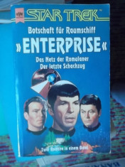 CARTE IN GERMANA-STAR TREK -BOTSCHAFT FUR RUMSCHIFF -ENTERPRISE foto