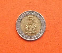 KENYA 5 SHILLINGI 1997 foto