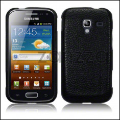 Husa Samsung Galaxy Ace 2 i8160 Piele ECO neagra foto