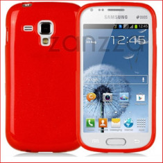 Husa Samsung Galaxy DUOS S7562 Protectie gel TPU rosie foto