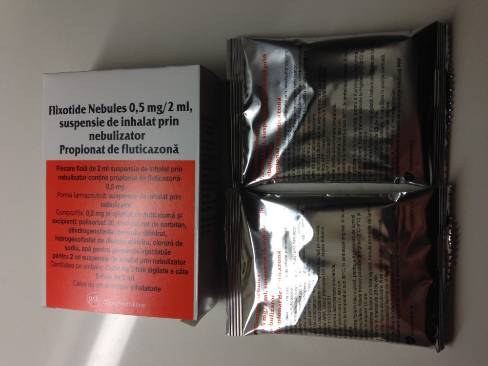 FLIXOTIDE Nebules 0,5 mg / 2 ml &ndash; suspensie de inhalat &ndash; cutie  10 fiole | arhiva Okazii.ro