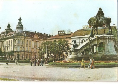 CPI (B3825) CLUJ-NAPOCA. PIATA LIBERTATII, EDITURA MERIDIANE, CIRCULATA, 1987, STAMPILA, TIMBRU foto