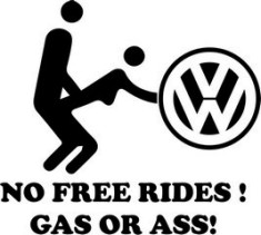 STICKER - NO FREE RIDES! GAS OR ASS! - VW / COD - STANCE_060 / ORICE CULOARE / ORICE STICKER LA COMANDA foto