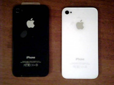 Capac spate iphone 4S alb si negru -nou foto