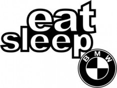 STICKER - EAT SLEEP BMW / COD - STANCE_012 / ORICE CULOARE / ORICE STICKER LA COMANDA foto