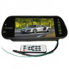 Oglinda retrovizoare MP5 cu display cu Bluetooth, Toucscreen, Card Reader, USB, TFT LCD 7&amp;quot; foto