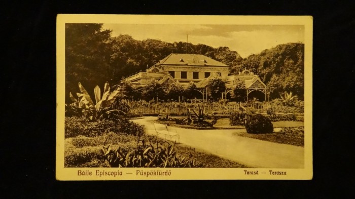 Baile Episcopia-Terasa-vedere din 1931-Circulatie tarzie &#039;83 perfect fata/ verso