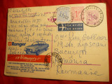 Carte Postala Belgia 1973 -cu Reclama Automobil Ranger, Circulata, Europa