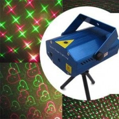 Laser disco pentru petreceri 4 IN 1.Proiectii dinamice. Figurine, senzor muzica. BICOLOR- rosu si verde. Livrare gratuita posta ! foto