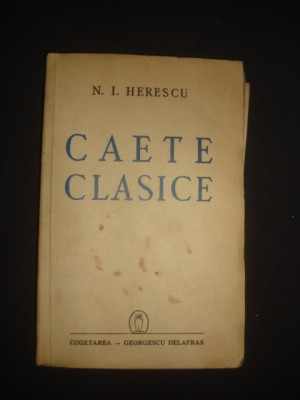 N. I. HERESCU - CAETE CLASICE {1941} foto