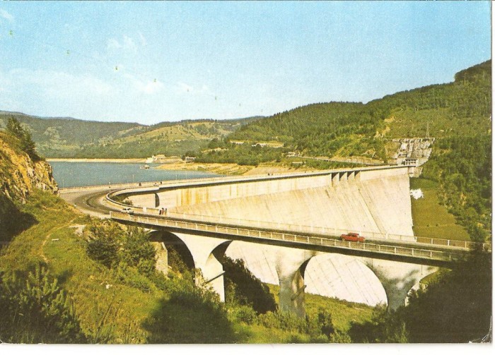CPI (B3877) JUDETUL NEAMT, BICAZ, BARAJUL, EDITURA OSETCM, NECIRCULATA, TIMBRU IMPRIMAT