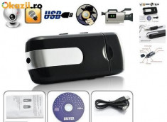 USB STICK Spion Spy CR-U8 Mini U8 Senzor Miscare Reportofon VIBRATII Video HD foto