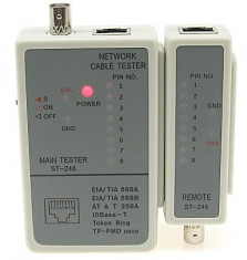 Network Cable Tester Lan RJ45, UTP, FTP, BNC foto