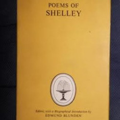 P B Shelley SELECTED POEMS ed. critica velina Collins 1965 cartonata cu supracoperta