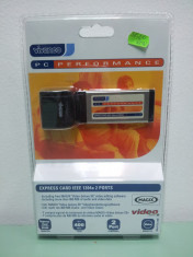 Express card IEEE 1394a 2 porturi Firewire,PCMCIA pentru laptop foto