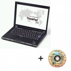 Pachet laptop IBM ThinkPad T61 + Licenta Windows 7 Home Refurbished foto