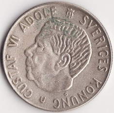 Moneda - Regatul Suediei - 1 Krona 1966 - Gustaf al VI-lea Adolf - U - Argint foto