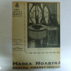 Marea Noastra pentru tineret Revista ligii navale romane Anul VIII Nr. 9 Ianuarie 1940