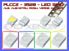 SET 10 BUC LED LEDURI SMD PLCC2 3528 - ILUMINARE INTERIOR AUTO, BORD foto
