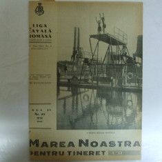 Marea Noastra pentru tineret Revista ligii navale romane Anul IX nr. 23 Mai 1941