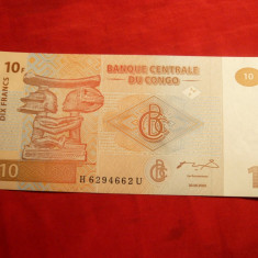 Bancnota 10 Fr.2003 Congo , cal.NC