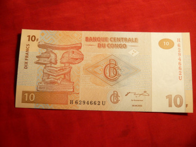 Bancnota 10 Fr.2003 Congo , cal.NC foto