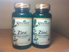 ZINC 50 mg, 100 capsule - tratament natural impotriva acneei, esential pentru sinteza ARN, produs autentic SUA. foto