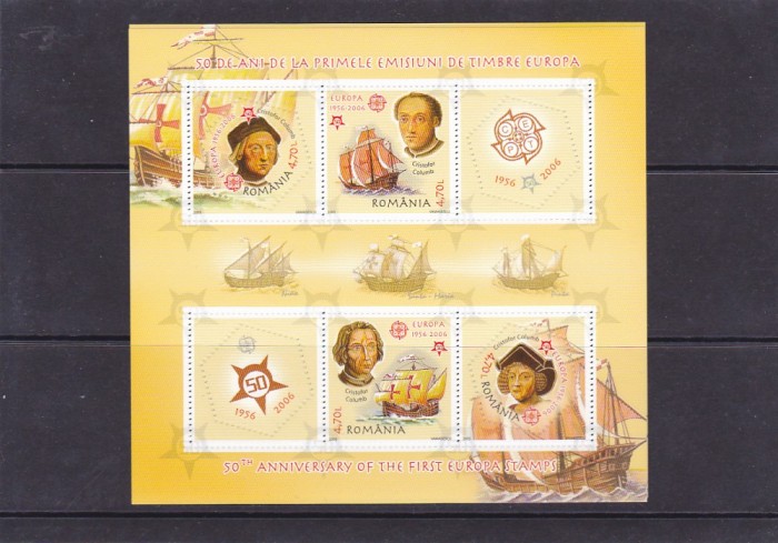 50 de ani CEPT ,Columb ,klbg ,nedantelat ,nr lista 1691b, Romania.