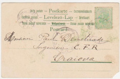 REGATUL ROMANIEI.carte postala trimisa lui Paul Demetriade,inginer CFR Craiova,,timbre Regele Carol I,1901 foto