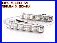 DRL 5-LED 1W - 190mm x 30mm - DAYTIME RUNNING LIGHT - LUMINI DE ZI foto