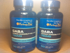 GABA - acid gaba-aminobutiric, calmant in stres, anxietate, insomnie, 750 mg, 90 capsule cu eliberare rapida, import SUA foto