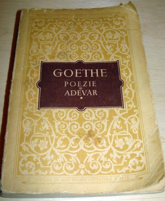 POEZIE si ADEVAR - GOETHE foto