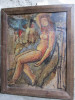 Nud sezand - pictura veche pe carton, Ulei, Avangardism