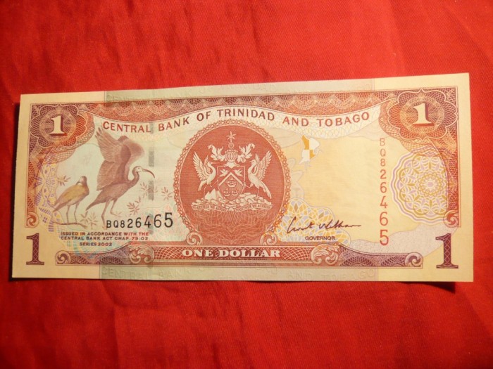 Bancnota 1 Dolar 2002 Trinidad Tobago , cal.NC