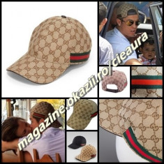 SAPCA BEJ BARBATI BUMBAC MONOGRAME FIRMA BRAND GUCCI AGREATA de CRISTIANO RONALDO MASURA UNIVERSALA DIMENSIUNE REGLABILA SISTEM INCHIDERE SEPCI UNISEX foto