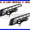 DRL 6-LED 1W - MERCEDES STYLE 160mm x 40mm - DAYTIME RUNNING LIGHT - LUMINI DE ZI