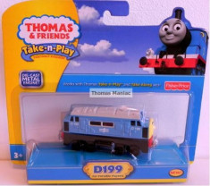 Take-n-Play cu magnet - Thomas and Friends trenulet - D199 locomotiva numita &amp;quot;Spamcan&amp;quot; ( transport 2.6 RON la plata in avans ) - NOU foto