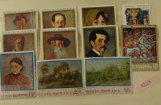 Arta - Picturi - Lot A201 - Lot timbre Romania - stampilate foto