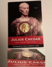 Julius Caesar - moneda romana - Aureus - replica foto