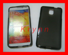 GC222 Husa gel TPU Samsung Galaxy NOTE 3 N9000 N9005, Gri+FOLIE TR GRAT PT AVANS foto